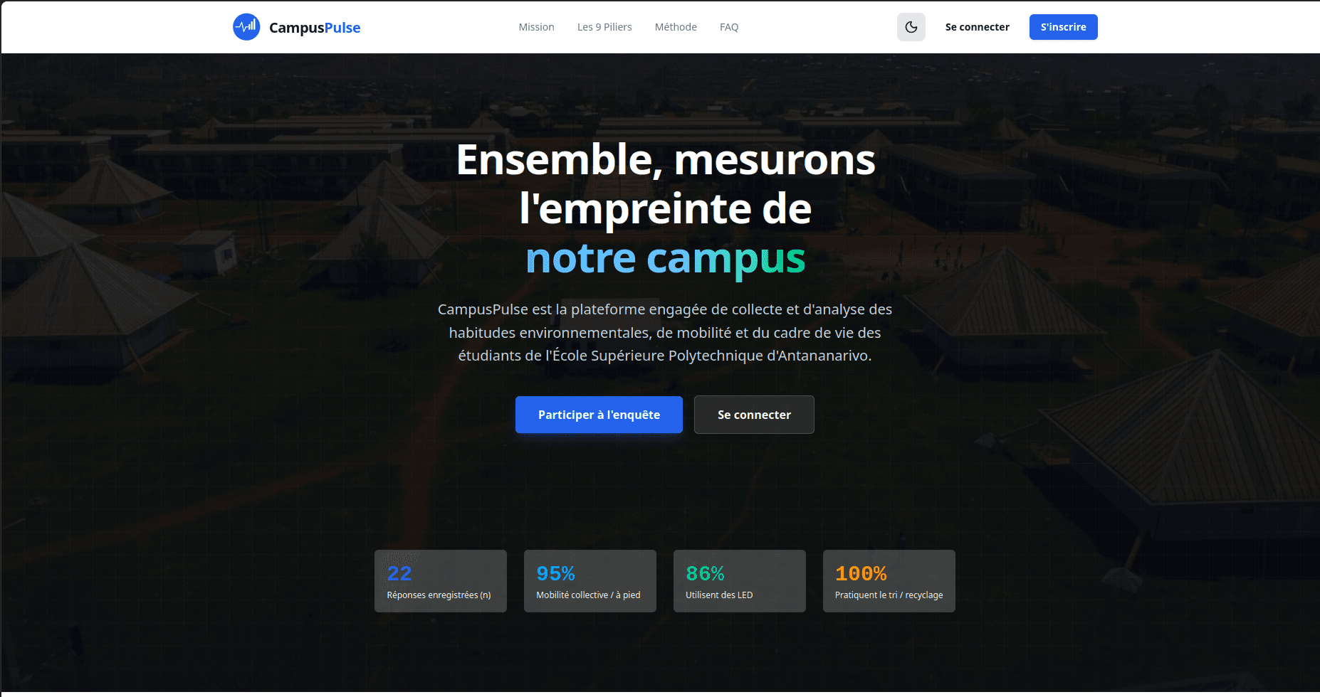 Capture d'écran du projet CampusPulse